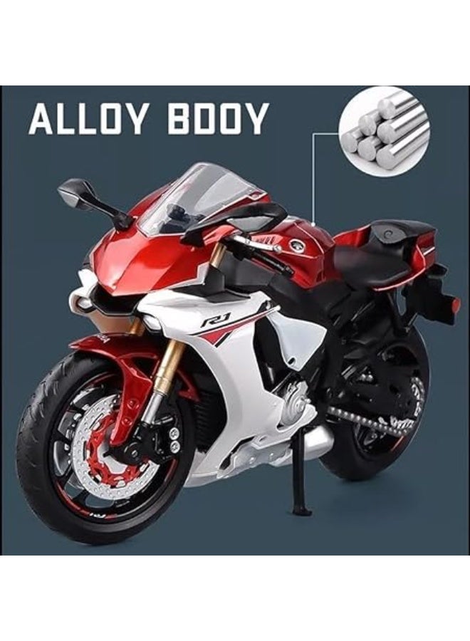 YAMAHA 1:12 Scale Alloy Yamaha YZF-R1 Motorcycle Model Toy | Red Die-Cast Sports Bike Replica for Kids & Collectors - Image 4